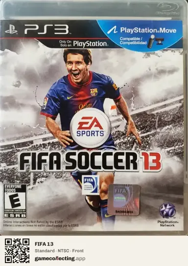 FIFA 13 PlayStation 3, NTSC box front