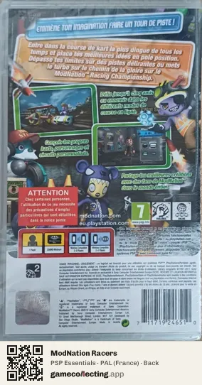 ModNation Racers PlayStation Portable, France box back