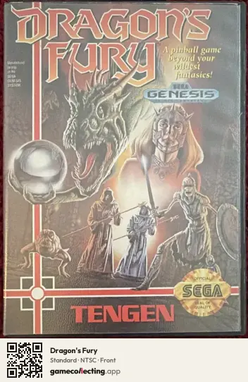 Dragon's Fury Sega Mega Drive / Genesis, NTSC box front