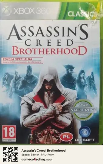 Assassin's Creed: Brotherhood Xbox 360, PAL box front