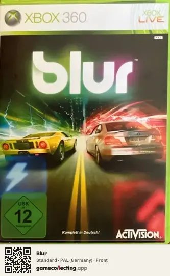 Blur Xbox 360, Germany box front