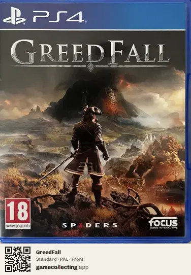GreedFall PlayStation 4, PAL box front
