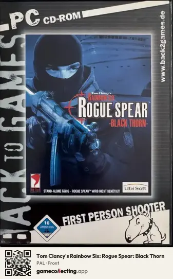 Tom Clancy's Rainbow Six: Rogue Spear: Black Thorn Computer, PAL box front