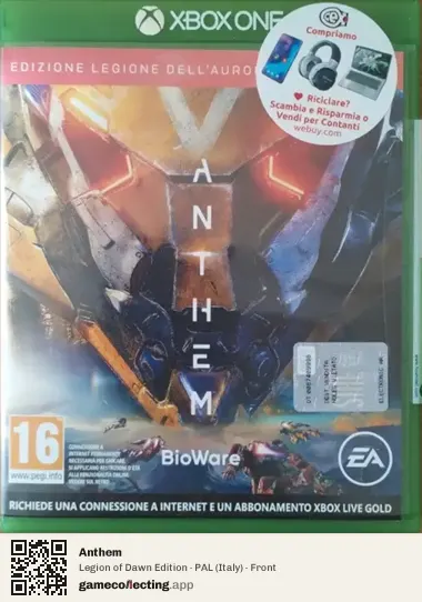 Anthem Xbox One, Italy box front