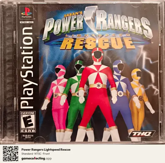 Power Rangers Lightspeed Rescue PlayStation, NTSC box front