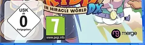 Alex Kidd in Miracle World DX, the USK square on its front