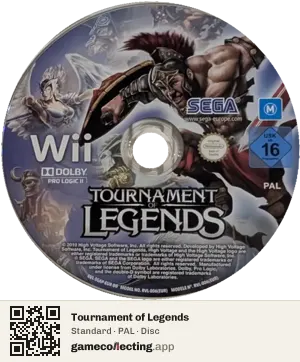 Tournament of Legends Nintendo Wii, PAL disc