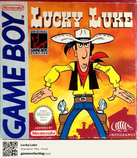 Lucky Luke Game Boy, PAL box front