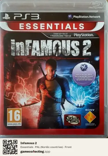 Infamous 2 PlayStation 3, Nordic countries box front