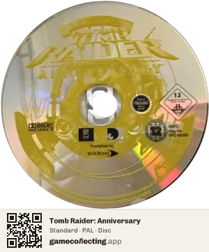 Tomb Raider: Anniversary Nintendo Wii, PAL disc
