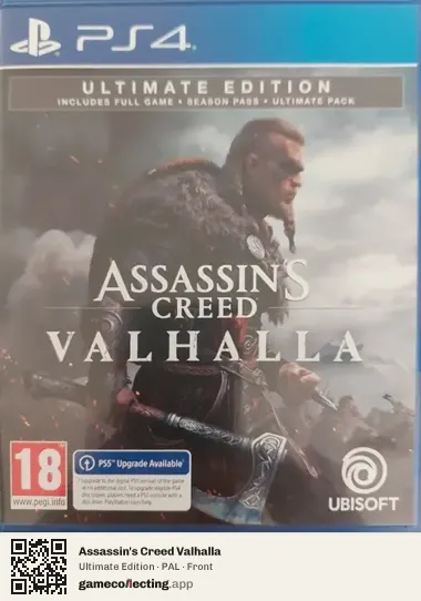 Assassin's Creed Valhalla PlayStation 4, PAL box front