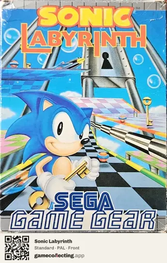 Sonic Labyrinth Sega Game Gear, PAL box front