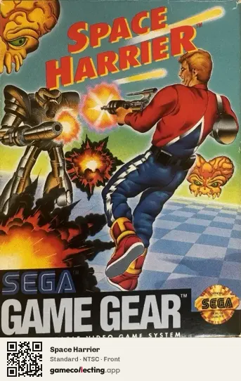 Space Harrier Sega Game Gear, NTSC box front
