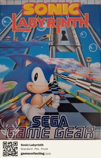 Sonic Labyrinth Sega Game Gear, PAL box front