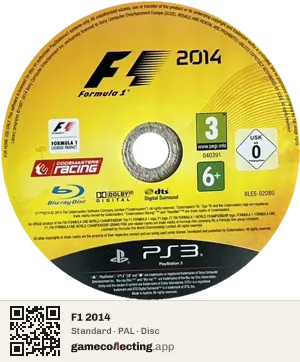 F1 2014 PlayStation 3, PAL disc