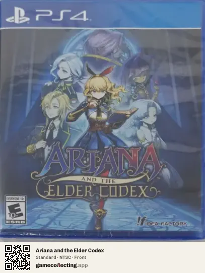 Ariana and the Elder Codex PlayStation 4, NTSC box front