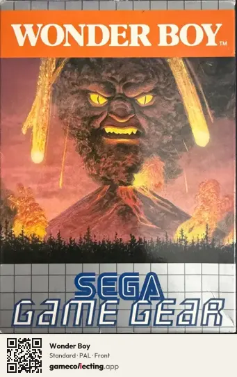 Wonder Boy Sega Game Gear, PAL box front
