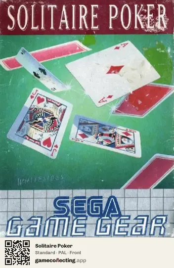 Solitaire Poker Sega Game Gear, PAL box front