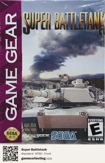 Super Battletank Sega Game Gear, NTSC box front