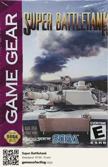 Super Battletank Sega Game Gear, NTSC box front