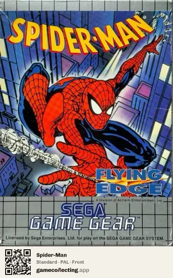 Spider-Man Sega Game Gear, PAL box front