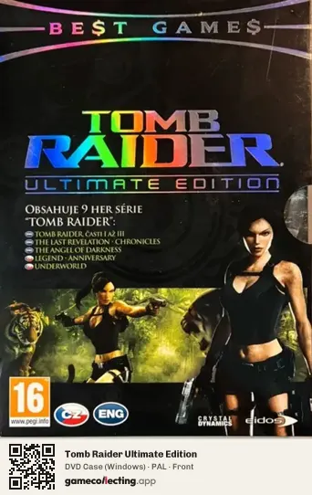 Tomb Raider Ultimate Edition Computer, PAL box front