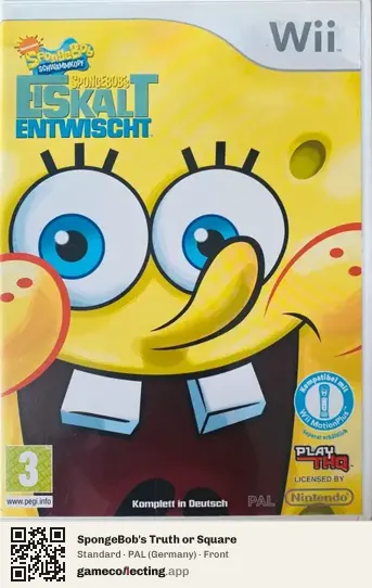 SpongeBob's Truth or Square Nintendo Wii, Germany box front