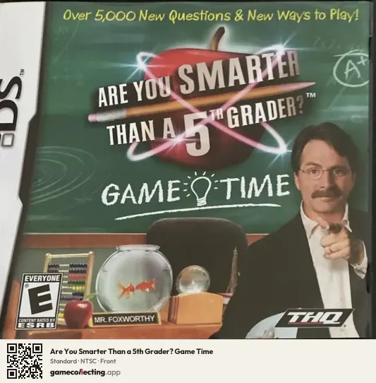 Are You Smarter Than a 5th Grader? Game Time Nintendo DS, NTSC box front