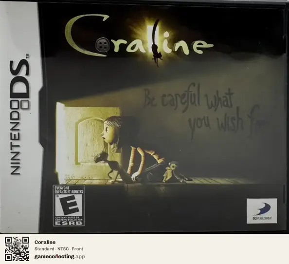 Coraline Nintendo DS, NTSC box front