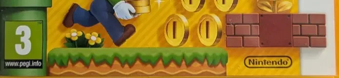 New Super Mario Bros. 2, the PEGI square on its front