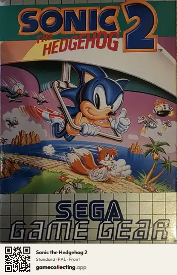 Sonic the Hedgehog 2 Sega Game Gear, PAL box front
