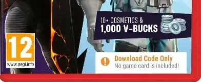 Fortnite, the PEGI square on its front