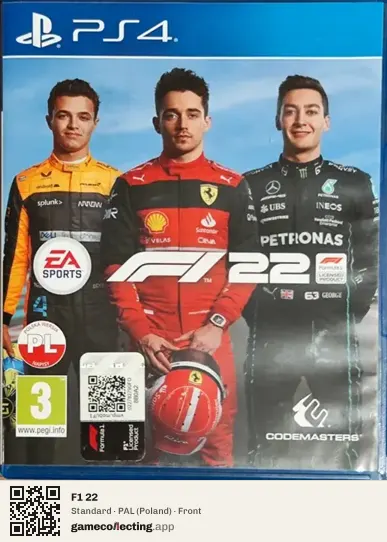 F1 22 PlayStation 4, Poland box front