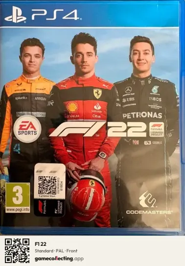 F1 22 PlayStation 4, PAL box front