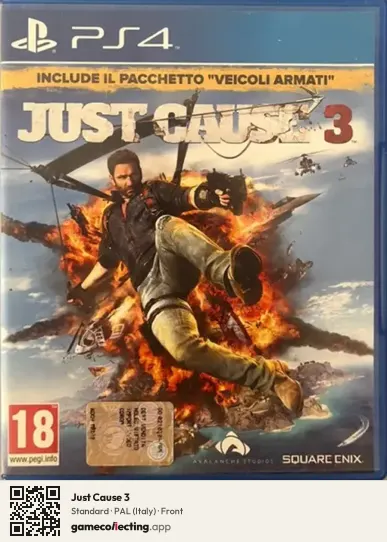 Just Cause 3 PlayStation 4, Italy box front