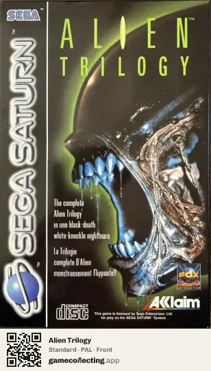 Alien Trilogy Sega Saturn, PAL box front