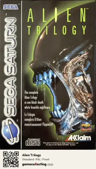 Alien Trilogy Sega Saturn, PAL box front