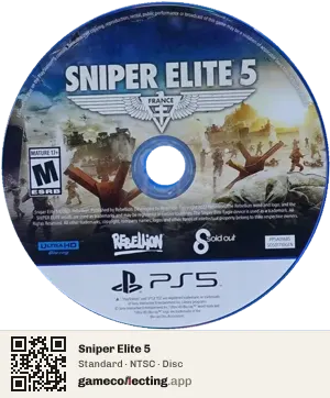 Sniper Elite 5 PlayStation 5, NTSC disc