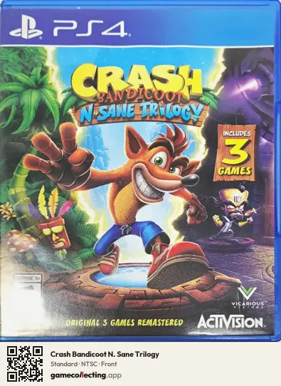 Crash Bandicoot N. Sane Trilogy PlayStation 4, NTSC box front