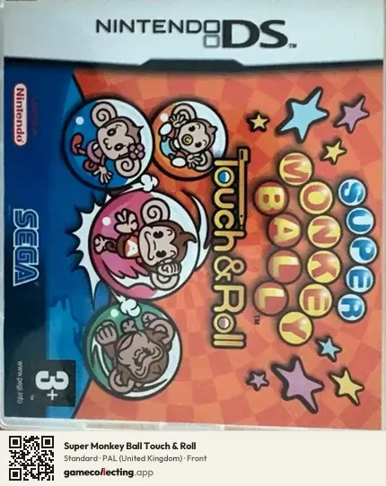 Super Monkey Ball Touch & Roll Nintendo DS, United Kingdom box front