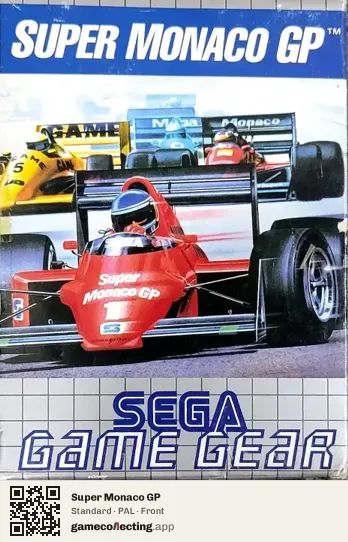 Super Monaco GP Sega Game Gear, PAL box front