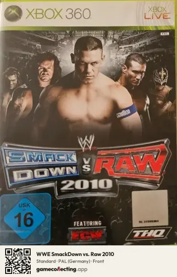 WWE SmackDown vs. Raw 2010 Xbox 360, Germany box front