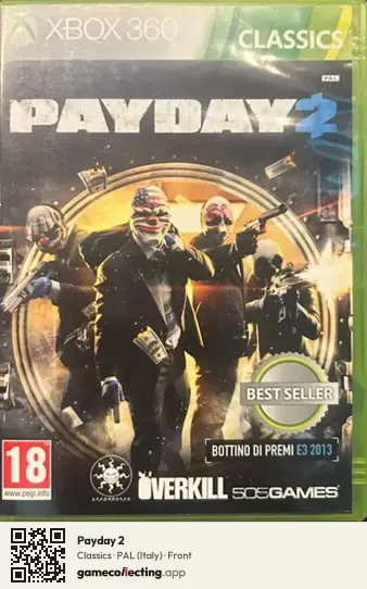 Payday 2 Xbox 360, Italy box front