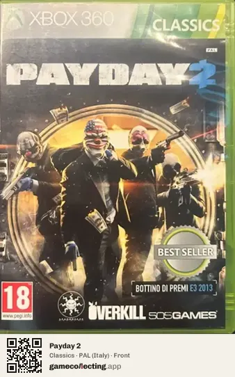 Payday 2 Xbox 360, Italy box front