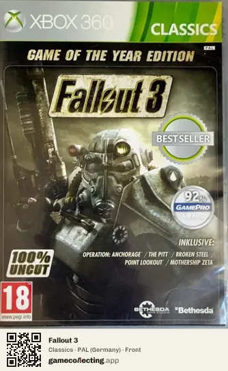 Fallout 3 Xbox 360, Germany box front