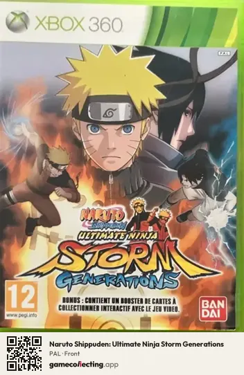 Naruto Shippuden: Ultimate Ninja Storm Generations Xbox 360, PAL box front