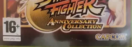 Street Fighter Anniversary Collection, the PEGI square on its front