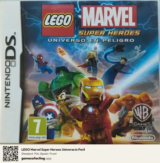 LEGO Marvel Super Heroes: Universe in Peril Nintendo DS, Spain box front