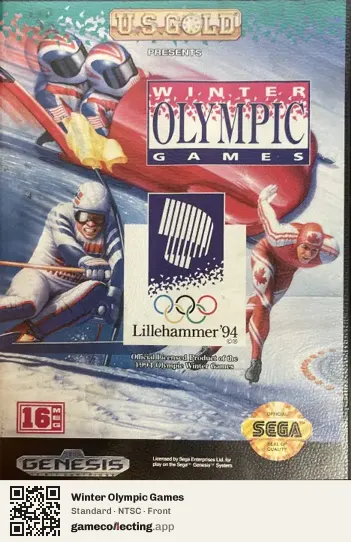 Winter Olympic Games Sega Mega Drive / Genesis, NTSC box front