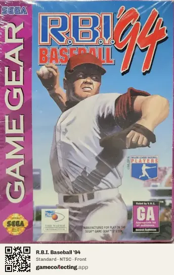 R.B.I. Baseball '94 Sega Game Gear, NTSC box front